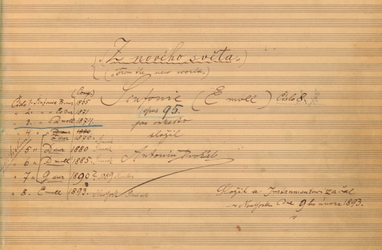 The New World Symphony: the title page of the score