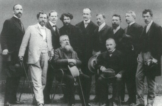 Josef Mařatka a Auguste Rodin, skupinové foto